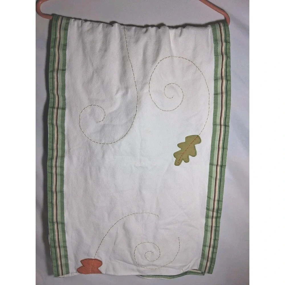 Pottery Barn Kids‎ Thanksgiving Turkey Applique Table Runner White Cotton 17x108